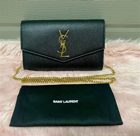 ysl wallet on a chain black hardware|ysl uptown wallet on chain.